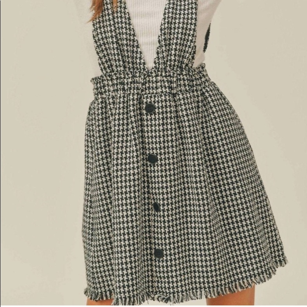 Miou Muse Raw Hem Tweed Mini Dress